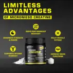 Denzour Micronised Creatine Powder 100g | Creatine Monohydrate | 3000mg Per Serving & Unflavoured - Image 5