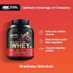 Optimum Nutrition (ON) RCB Limited Edition Gold Standard 100% Whey Protein Powder Double Rich Chocolate, 5 lb, 2.27 kg, for Muscle Support & Recovery, Vegetarian - Primary Source Whey Protein Isolate - Image 6