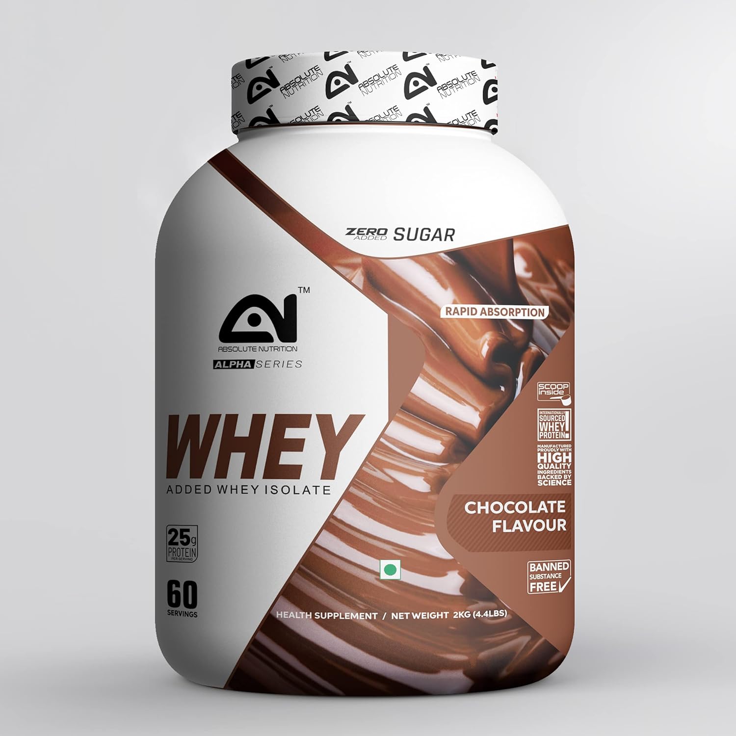 71Jp7Eti6GL._SL1500_ ABSOLUTE NUTRITION Whey Protein Powder Premium Whey Blend Health Supplement - 2 Kg (Chocolate) - Image 1
