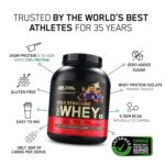 Optimum Nutrition (ON) RCB Limited Edition Gold Standard 100% Whey Protein Powder Double Rich Chocolate, 5 lb, 2.27 kg, for Muscle Support & Recovery, Vegetarian - Primary Source Whey Protein Isolate - Image 5