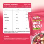 ALPINO 16g Protein-Rich Super Muesli Fruit & Nuts - 63% Whole Grains, 15% Fruits & Nuts - Source of Dietary Fibre & Healthy Fats - Image 4
