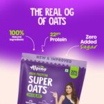ALPINO 22% High Protein Super Oats Chocolate 1kg – Rolled Oats, Natural Peanut Butter, Cocoa Powder, Nuts & Seeds – 22g Protein, Source of Dietary Fibre & Healthy Fats, No Added Sugar & Salt - Image 5