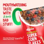 ALPINO Protein-Rich Super Corn Flakes Chocolate 750g - 13% Protein, Natural Peanut Butter, Brown Sugar - Source of Healthy Fats & Dietary Fibre, Added Vitamins & Minerals - Image 7