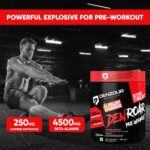 DENZOUR NUTRITION Den Roar Pre-Workout 300g | Quick Muscle Growth | 4500mg Beta - Alanine & 250mg Caffeine - Image 5