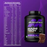 MuscleTech Veg Mass Gainer-Triple Chocolate Brownie (3Kg Powder -MassTech Extreme 2000 High Protein Food For Weight Gainer (30g Protein, 1073 Kcal,1.5g Creatine & Added Vitamin,Minerals) - Image 3