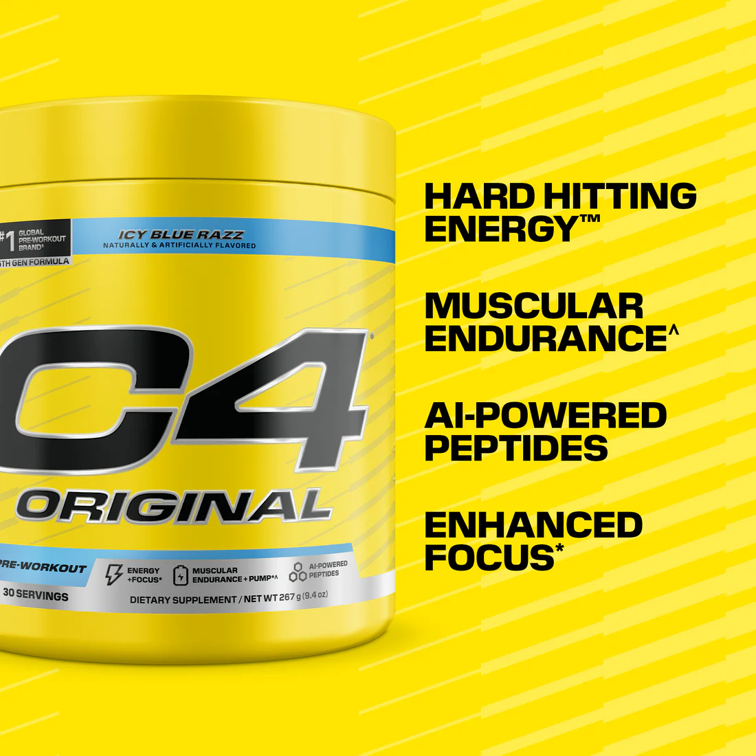 Cellucor C4 Original Pre-Workout Powder with L-Citrulline and Caffeine with Vitamin Powers - 30 servings, 164gm - Image 6