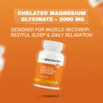 Healthfarm Chelated Magnesium Glycinate Tablets for Women & Men for Bone & Joint Health Support | 60 Tab - Image 6