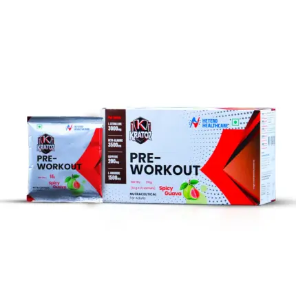 Kratoz Pre-Workout – Spicy Guava Flavour (210g | 15 Sachets) 