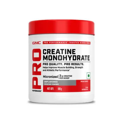 GNC Pro Performance Creatine Monohydrate - 3000mg Creatine Per Scoop | Micronized for Faster Absorption | Boosts Energy, Muscle Volume & Performance | Gluten-Free | Unflavored | 100gm