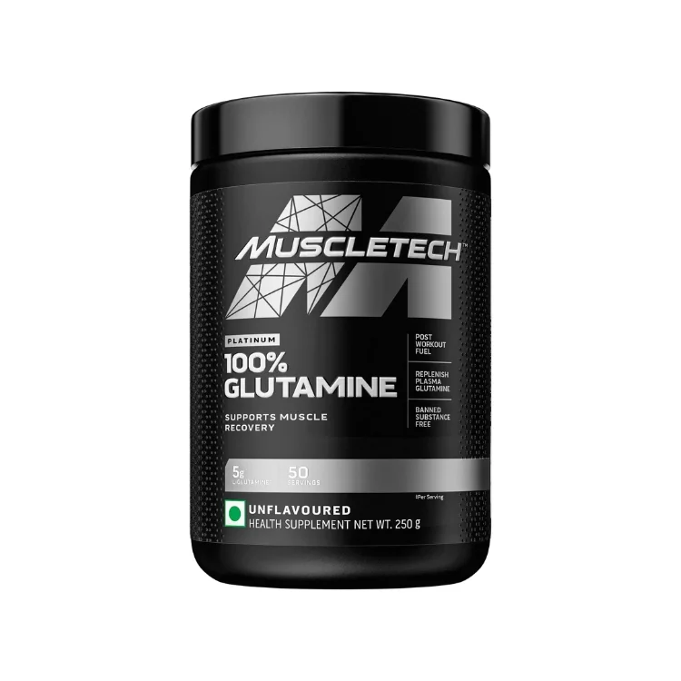 Muscletech-Platinum-100-Glutamine-1.jpg Muscletech Glutamine | Muscletech Platinum 100% Glutamine | Post Workout Recovery Drink | L-Glutamine Powder For Men & Women | Muscle Recovery | Unflavored (50 Servings) - 250 grams.. - Image 1
