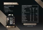 Monster Mass Weight Gainer 5kg | 66g Complex Carbs & 20g Protein per Serving | High-Calorie Mass Gainer for Weight Gain & Muscle Growth | With Korean Ginseng, HMB & Glutamine | Molten Chocolate - Image 6
