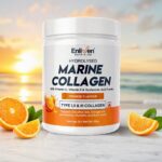 ENLIVEN NUTRITION HYDROLYSED MARINE COLLAGEN With Vitamin C, Vitamin E & Hyaluronic Acid Powder ORANGE FLAVOUR TYPE I, II & II COLLAGEN - Image 2