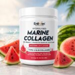 ENLIVEN NUTRITION HYDROLYSED MARINE COLLAGEN With Vitamin C, Vitamin E & Hyaluronic Acid Powder ORANGE FLAVOUR TYPE I, II & II COLLAGEN - Image 3