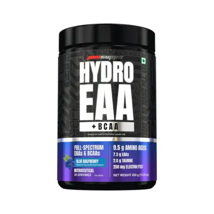 Hydro EAA +BCAA Energy Drink for Recovery | Pre, Post, Intra workout Supplement | Essential Amino Acids | Muscle Protein Synthesis | Electrolytes, L-Glutamine, L-Arginine - 450g