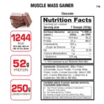Labrada Muscle Mass Gainer Powder (Gain Weight, Post-Workout, 52g Protein, 250g Carbs,1g Creatine, 500mg L-Carnitine, 9 Servings) 6.6 lbs (3 kg) (Chocolate) - Image 3