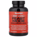 Musclemeds Feast Mode | Weight Gain Pill Supplement | Herbal Appetite Booster for Improved Eating Capacity & Nutrient Absorption | Supports Healthy Digestive Function | 90 Capsules - Image 2