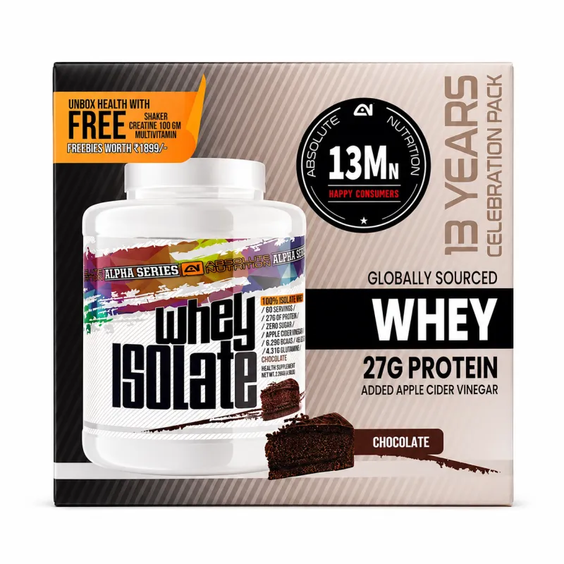 011 Absolute Nutrition’s Alpha Whey Isolate Protein, 100% Whey Protein Isolate, 27g protein, Improves Strength Muscle Recovery, Dope Free,Gluten Free, Zero Sugar - Image 1