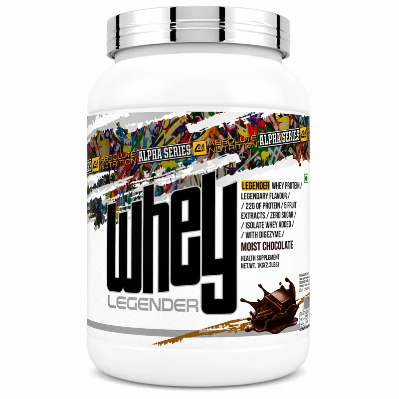 021 Absolute Nutrition Legender Whey Protein, Weight Loss, Sports Supplement, 5 Fruit Extracts, Sugar-Free, Protein, Isolate, Digezyme, Vitamin C - Image 1