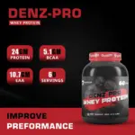 Denz-Pro Whey Protein Powder - 2Kg | Muscle Support | 24g Protein | 60 Servings - Image 6