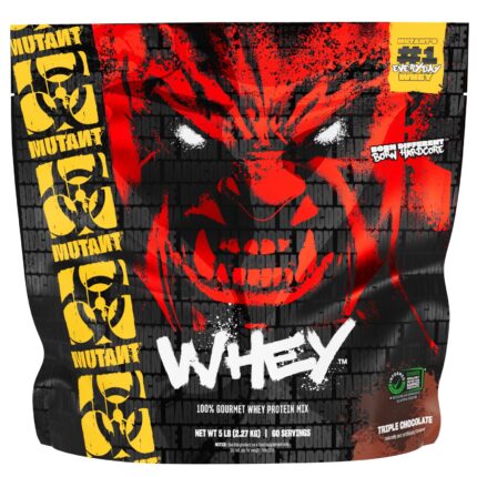 MUTANT WHEY - TRIPLE CHOCOLATE -2.27 KG | 22 G PROTIEN | 10.4G EAAS & 5G BCAA |60 SERVINGS