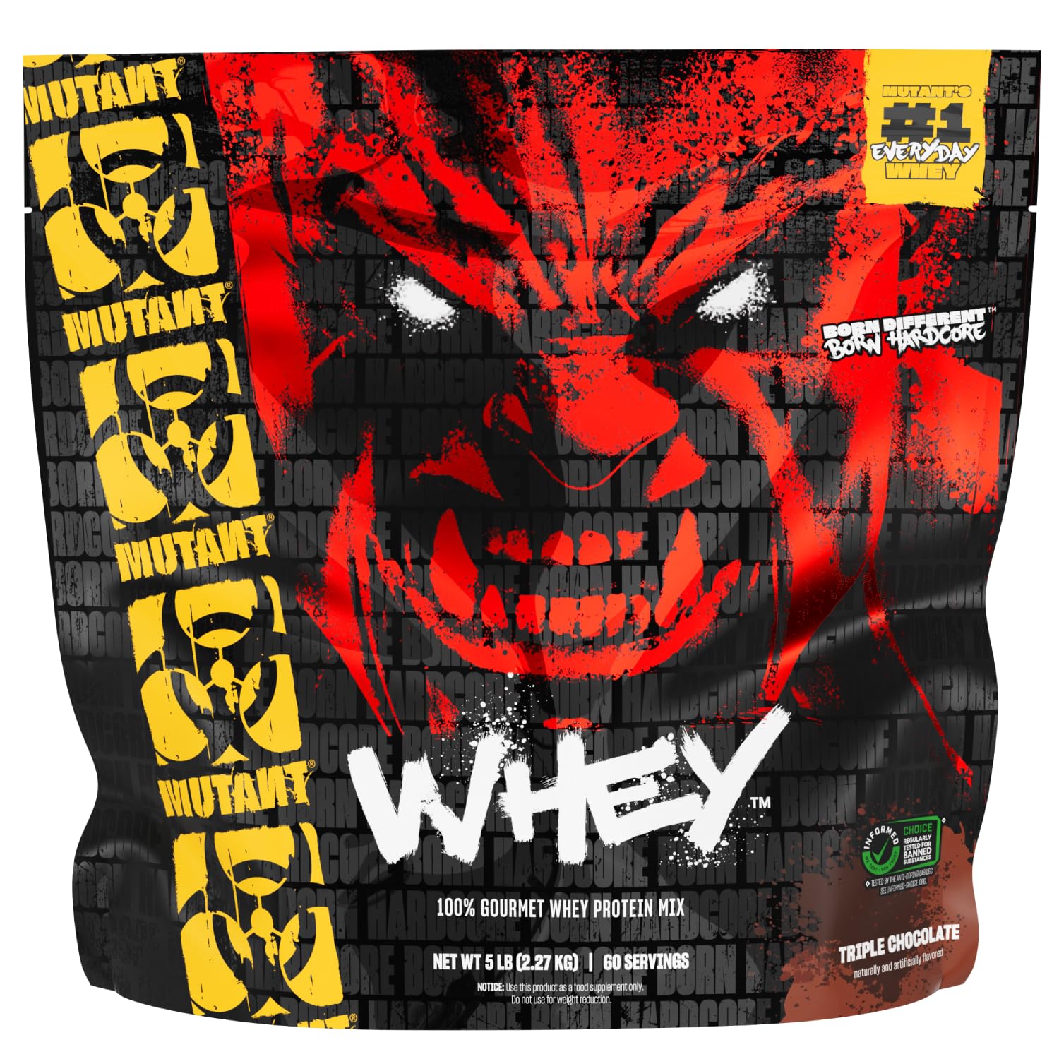 081 MUTANT WHEY - TRIPLE CHOCOLATE -2.27 KG | 22 G PROTIEN | 10.4G EAAS & 5G BCAA |60 SERVINGS - Image 1
