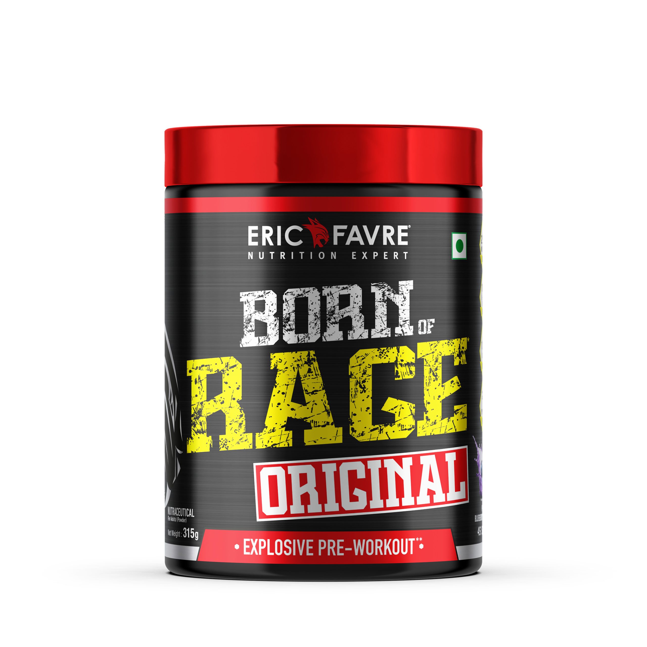 101 ERIC FAVRE Born of rage pre-workout | 45 Servings | 198 mg Caffeine - Image 1