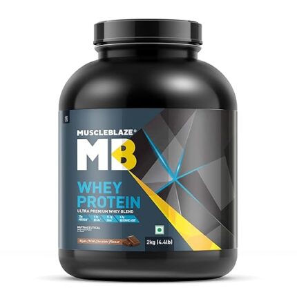 MuscleBlaze 100% Whey Protein Supplement Powder with Digestive Enzyme
